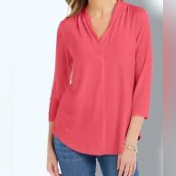 PLUS SIZE Calvin Klein Bold Pink Top - Picture 1 of 8